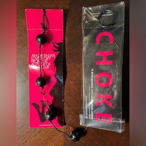 Chuck Palahniuk Choke movie promo bookmark with “beads”